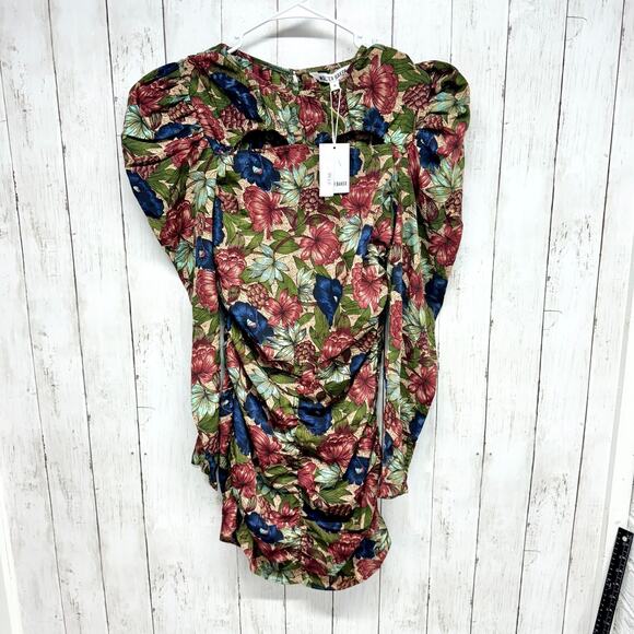 Walter Baker Dress Women Size 4 Royal Garden Verlee Mini Sheath Royal Red Blue - Picture 2 of 9